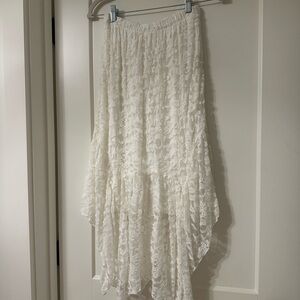 Altar’d State White Lace Maxi Skirt